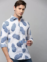 Men White Printed Casual Shirt-DIXIFPRINT-4805-White