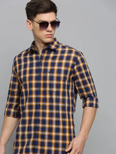 Men Navy Checked Casual Shirt-DALTONCHECKS-4088-Navyblue