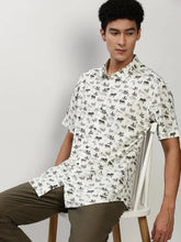Men White Printed Casual Casual Shirts-JUPITERPRINT-1779-White