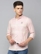 Men Peach Checked Casual Shirt-TAJIMACHECKS-5183-Peach