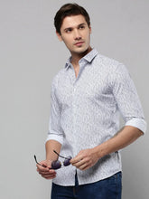 Men White Printed Casual Shirt-ZEPHYRPRINTS-2027-White