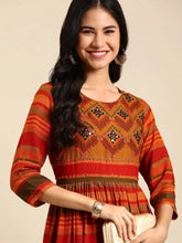 Women's Multi Embellished Anarkali Kurta-GW-783-Multi