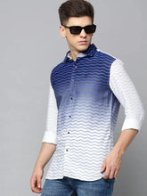 Men White Printed Casual Shirt-QUINN-3612-White