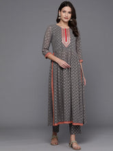 Women Ethnic Motifs Printed Pleated Sequinned Kurta with Trousers-AHKUPT-COMBO-911