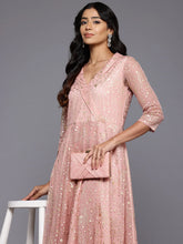 Polka Dots Printed Maxi Wrap Ethnic Dress-AHEDNTFP-251