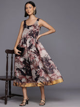 Women Floral Printed Empire Dress-AHDRCHDP-4