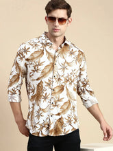 Men White Printed Casual Shirt-JORDANPRINT-4896-Offwhite