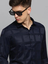 Men Navy Solid Formal Shirt-NECKAMPLAIN-3168-Navyblue