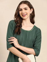 Women's Green Printed Kurta SetKC-946-Green