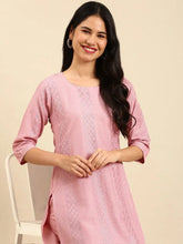 Women's Pink Embroidered Kurta SetKC-839-Pink
