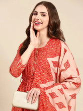 Women's Orange Printed Kurta SetKC-975-Orange