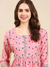 Women's Pink Printed Kurta SetKC-1010-Pink