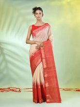 Red Cotton Saree With Ethnic Motifs-MA66BCT431080053