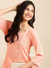 Women's Peach Solid Kurta SetKC-3307-Peach