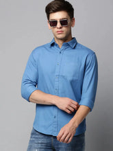 Men Blue Solid Casual Shirt-PRO-ETWILL-4680-Blue