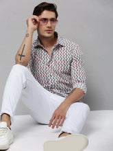 Men White Printed Casual Shirt-RTRPRINT-4840-White