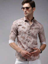 Men Brown Printed Casual Shirt-PARKERPRINT-1561-Brown