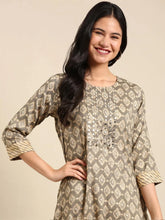 Women's Grey Printed Kurta SetKC-879-Grey