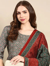 Women's Green Printed Kurta SetKC-1014-Green