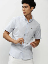 Men White Striped Casual Casual Shirts-JUBASTRIPE-067-White