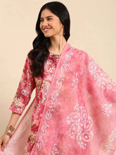Women's Pink Tie Dye Kurta SetKC-937-Pink