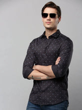 Men Black Printed Casual Shirt-RTRPRINT-4841-Black