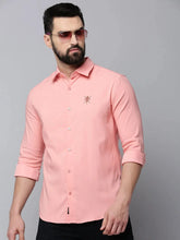 Men Peach Solid Casual Shirt-SHOPPEIMPORT-5223-Peach