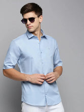 Men Blue Solid Casual Shirt-BREZZAPLAIN-4539-Blue