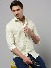 Men White Printed Casual Shirt-TVSPRINT-4853-White