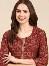 Women's Maroon Printed Kurta SetKC-1029-Maroon
