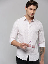 Men White Printed Casual Shirt-ELICAPRINT-4814-White