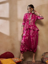 Peplum Low Crotch Jumpsuit In Pink Color