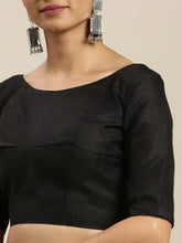 Women's Latest Floral Printed Satin Saree With Unstiched Blouse-7046-WHITE-BLACK