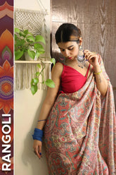 Women's Latest Bollywood Self Design,Animal Print Satin Saree With Unstiched Blouse-AVN-8090-RANGOLI