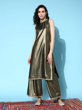 Gold Toned Solid Kurta with Palazzos-AHKUPZ-COMBO-774-FF