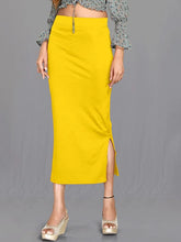 Women's Yellow Cotton Lycra High Rise Saree Shapewear-46-CO-YELLOW