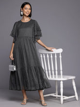 Women Self Design A Line Dress-AHDRCFGL-2