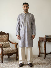 Embroidered Silk Blend Traditional Kurta with Korean Pants ( 65KP PJ11W 5515Lavender )