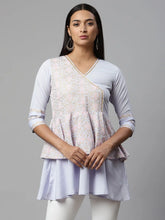 Lavender Printed Tunic-AHTUCRKPGP-8054