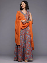 Printed Ready to Wear Lehenga & Blouse With Dupatta-AHBLDULH-COMBO-1016