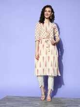 Off White Pure Cotton Printed Kurtas-AHDRCOGPPG-964
