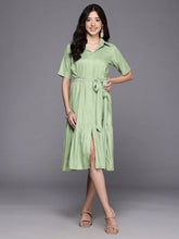 Women's Green Fusion Ethnic Dress - AHEDRYGP-267-DS