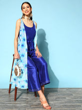 Blue Printed Top to Toe Fusion Jumpsuit-AHJSORDP-945-FF