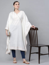 Off white Pure Cotton Printed Flared Sleeve Kaftan Kurta-AHKFCOPGFP-6044