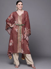 Maroon Floral Printed Kaftan Kurta-AHKFGRDPFP-6052-FF