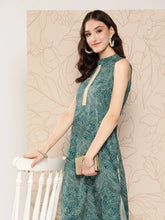 Women Floral Printed Gotta Patti Crepe Kurta-AHKUCRDP-1069-ICH