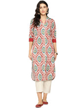 Women Ethnic Motifs Printed Gotta Patti Crepe Kurta-AHKUCRDP-1093-ICH