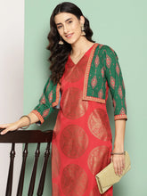 Women Ethnic Motifs Printed Crepe Kurta-AHKUCRDPFP-1098-ICH