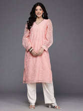 Women's Pink Fusion Kurta-AHKUORRP-1161