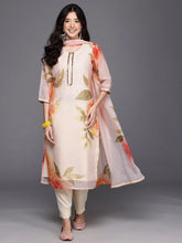 Womens Off White Organza Fusion Kurta Sets With Dupatta-AHKUPNDU-COMBO-1125